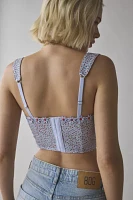 Out From Under Gillian Daisy Applique Corset Bra Top