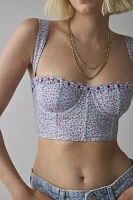 Out From Under Gillian Daisy Applique Corset Bra Top