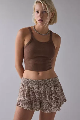 Out From Under Lilly Shirred Ruffle Micro Short