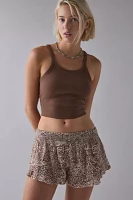 Out From Under Lilly Shirred Ruffle Micro Short