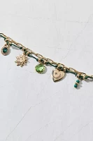 Chiara Chain & Cord Gem Charm Bracelet