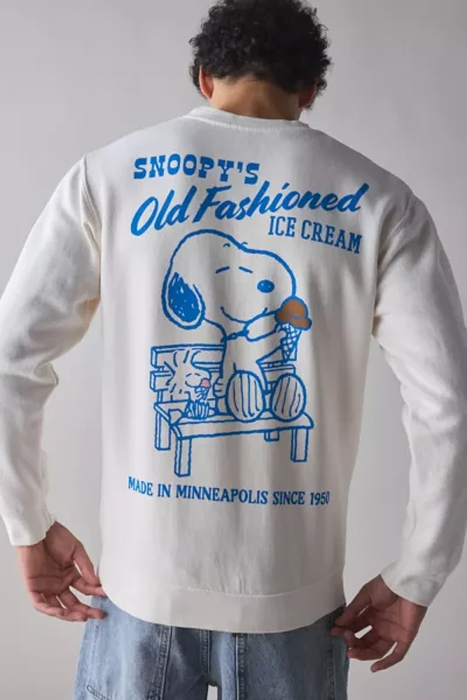 Peanuts Snoopy's Old Fashioned Ice Cream Graphic Long Sleeve Tee