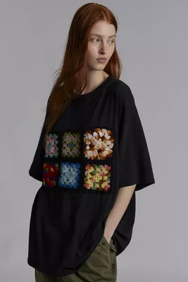 THE SERIES X Urban Renewal Granny Square Oversized Tee