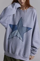 THE SERIES X Urban Renewal Star Patchwork Fleece Pullover