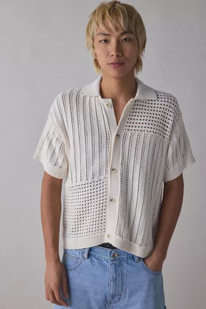 UO Norwich Patchwork Polo Sweater