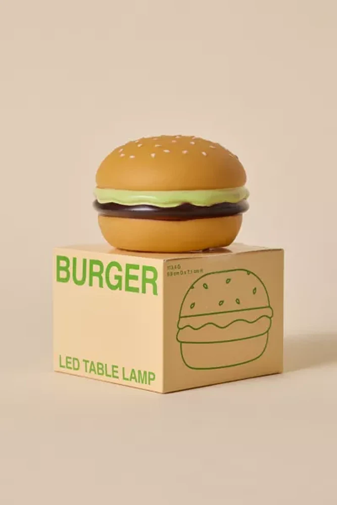 Burger Shape Portable Vinyl LED Table Lamp