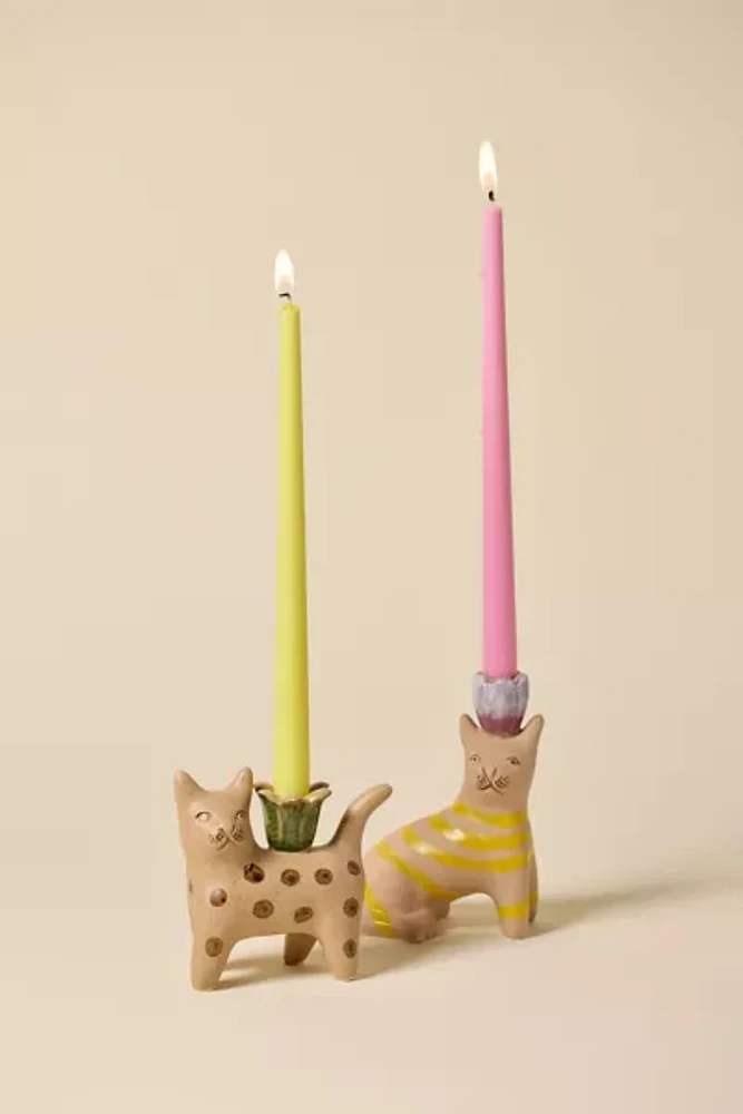 Cat Taper Candle Holder