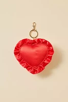 Mini Heart Quilted Pouch Keychain