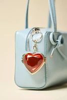 Heart Jewel Pocket Mirror Keychain