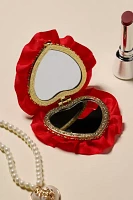 Ruffle Heart Shape Compact Mirror