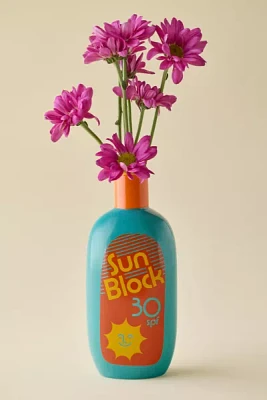 ban.do Sunblock Bottle Shape Ceramic Vase