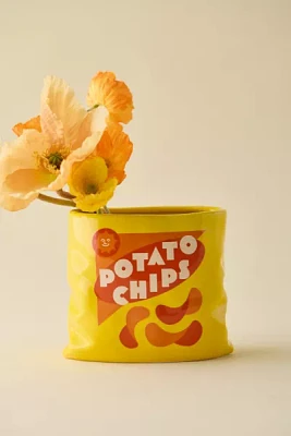 ban.do Potato Chip Bag Shape Ceramic Vase