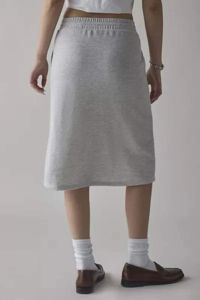 ReMADE By UO Remnants Terry Knit Midi Skirt