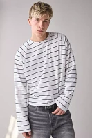 ReMADE By UO Remnants Striped Raglan Tee