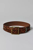 Wide Cheetah Animal Print Belt