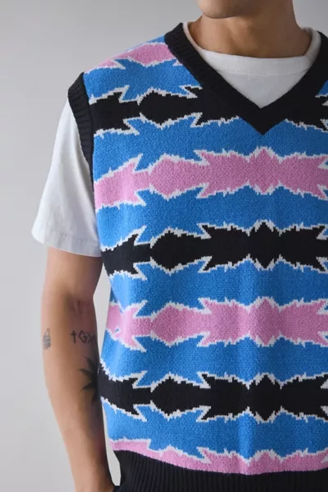 Coney Island Picnic Get Range Striped Sweater Vest