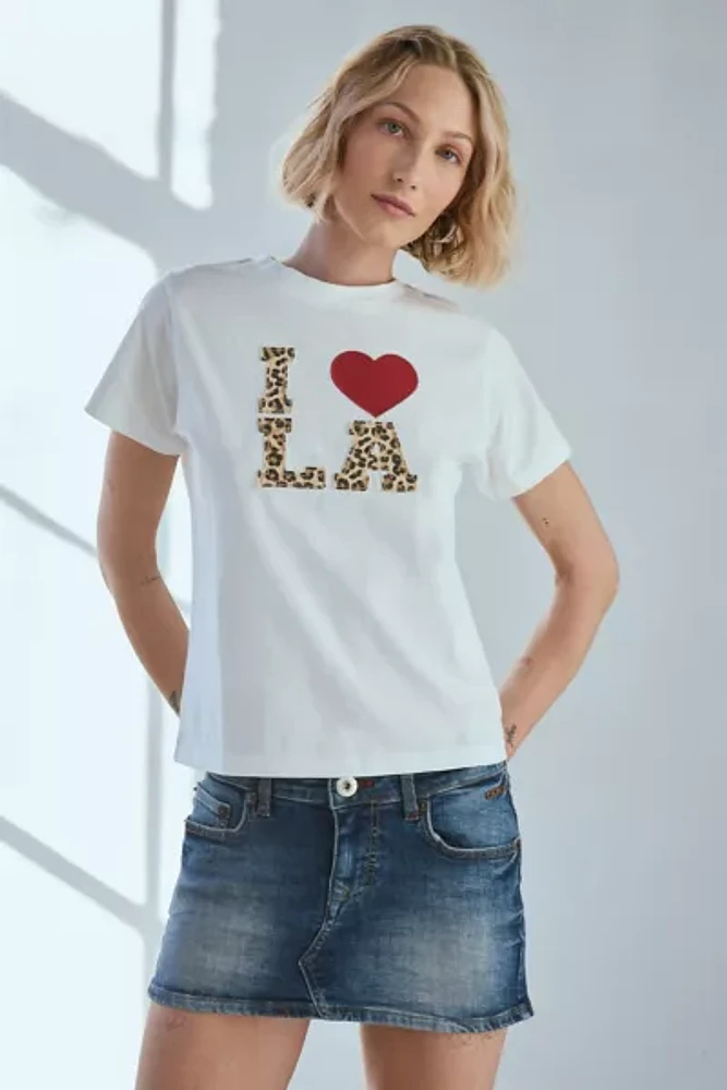 I Heart LA Applique Graphic Slim Tee