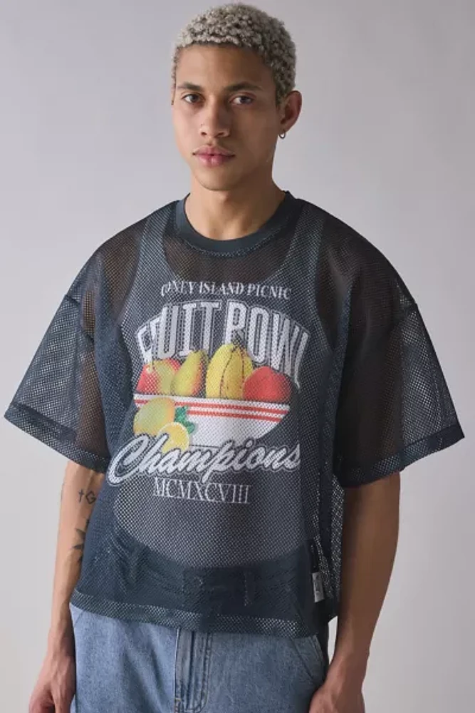Coney Island Picnic Fruit Bowl Graphic Mesh Tee