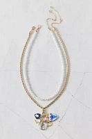 Val Pearl Layering Charm Necklace Set