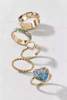 Edith Delicate Heart Ring Set