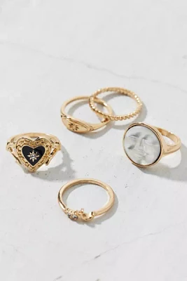 Tippi Moon & Stars Delicate Ring Set