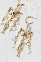 Marina Charm Mini Hoop Earring