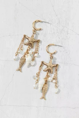 Marina Charm Mini Hoop Earring