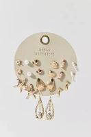 Sorrento Shells Pearl Post & Hoop Earring Set