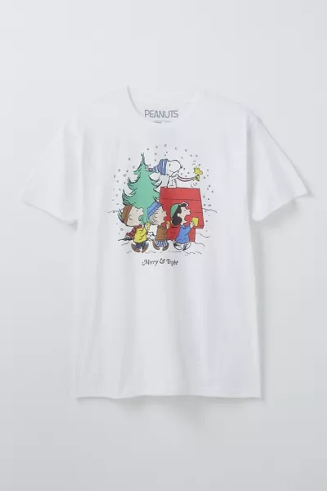 Peanuts Merry & Bright Cotton Graphic Tee