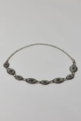 Stone Accent Linked Chain Belt