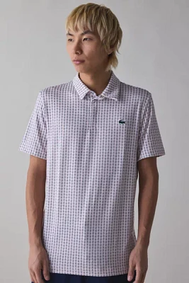 Lacoste Golf Performance Patterned Polo Shirt