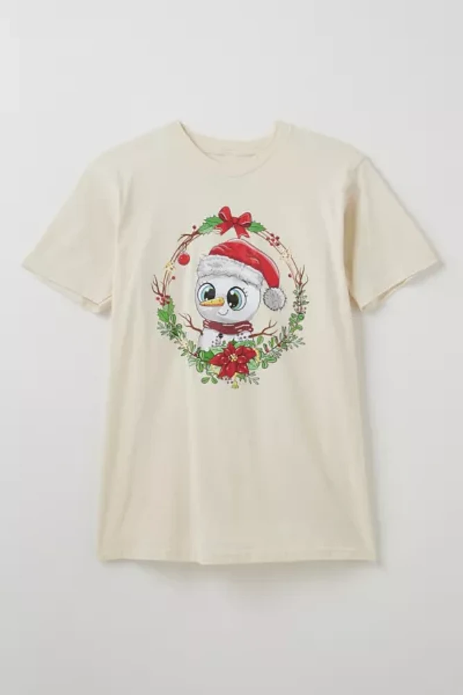 Holiday Snowman Cotton Graphic Tee