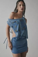 Jaded London Route 66 Studded Backless Mini Dress