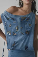 Jaded London Route 66 Studded Backless Mini Dress