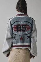 Jaded London Team 85 Knitted Bomber Jacket