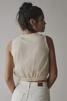 Kimchi Blue Clover Lace-Trim Cropped Tank Top