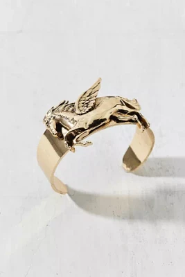 Pegasus Gold Metal Cuff Bracelet