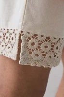 Native Youth Clay Lace Trim Short