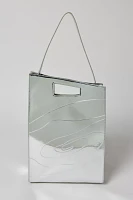 Glynit Mia Metallic Silver Tote Bag