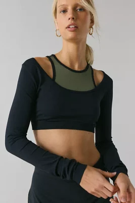 P.E Nation Sutton Long Sleeve Cropped Performance Top