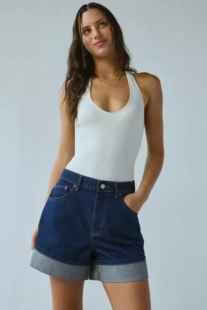 BDG Indie Mid-Rise Cuffed Denim Short