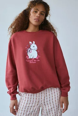 Not For Everyone Bunny Graphic Crew Neck Pullover