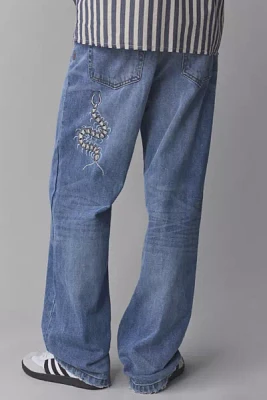 BDG Embroidered Centipede Baggy Skate Fit Jean