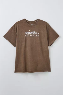 Swiss Alps Washed Cotton Graphic Tee