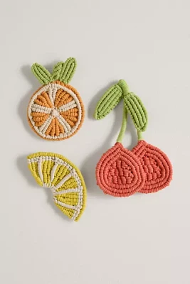 Macrame Picnic Fruit Icon Wall Hanging Set