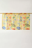Fruit Sticker Patterned Café Curtain Set