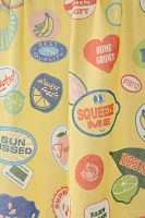 Fruit Sticker Patterned Café Curtain Set