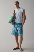 UO Baggy Plaid Pull-On Short
