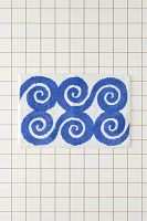Swirly Icon Plush Tufted Bath Mat