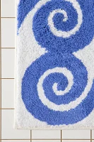 Swirly Icon Plush Tufted Bath Mat